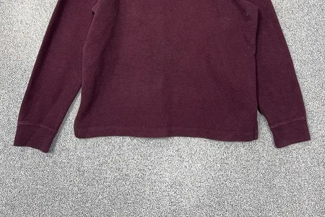 폴로 두산 버건디 반집업 코튼 니트 L 상품이미지4