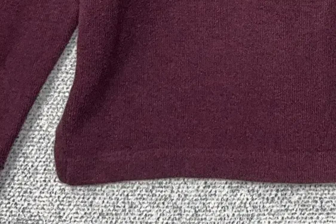 폴로 두산 버건디 반집업 코튼 니트 L 상품이미지6