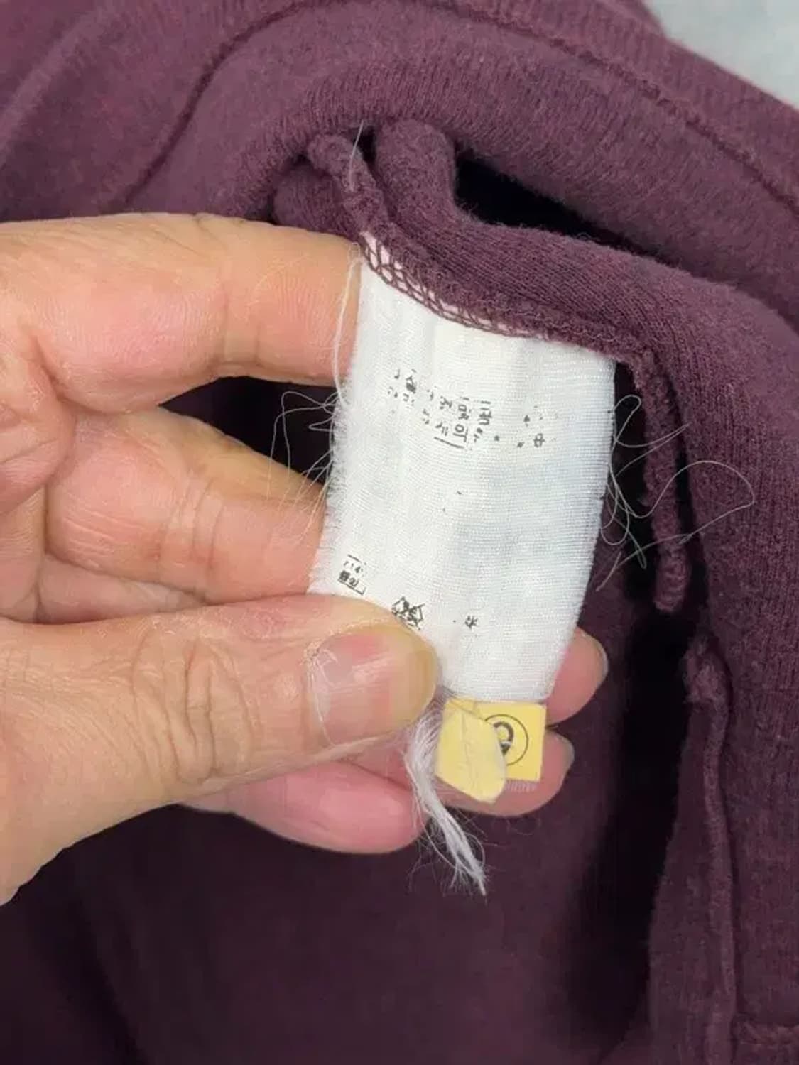 폴로 두산 버건디 반집업 코튼 니트 L 상품이미지9