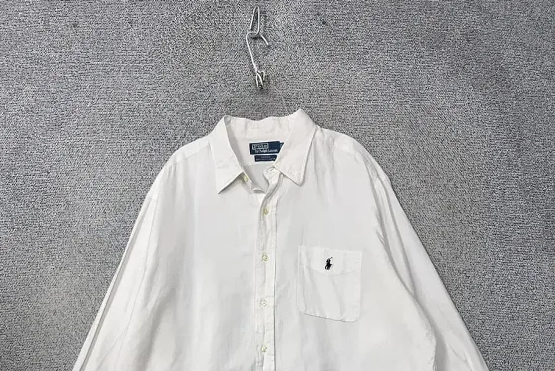 폴로 랄프로렌 화이트 앤드류핏 셔츠 XXL 상품이미지3