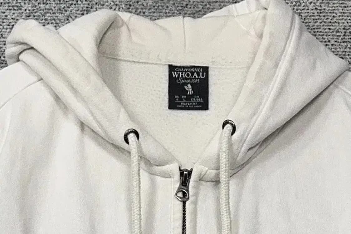 후아유 Y2K 크림 화이트 빈티지 후드집업 M 상품이미지5