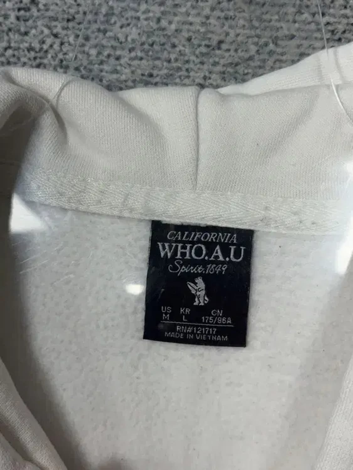 후아유 Y2K 크림 화이트 빈티지 후드집업 M 상품이미지7