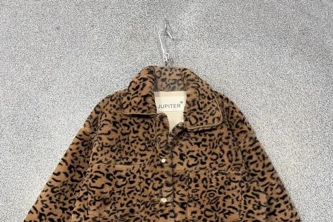 여성 빈티지 호피 무늬 뽀글이 후리스 자켓 FREE 상품이미지3