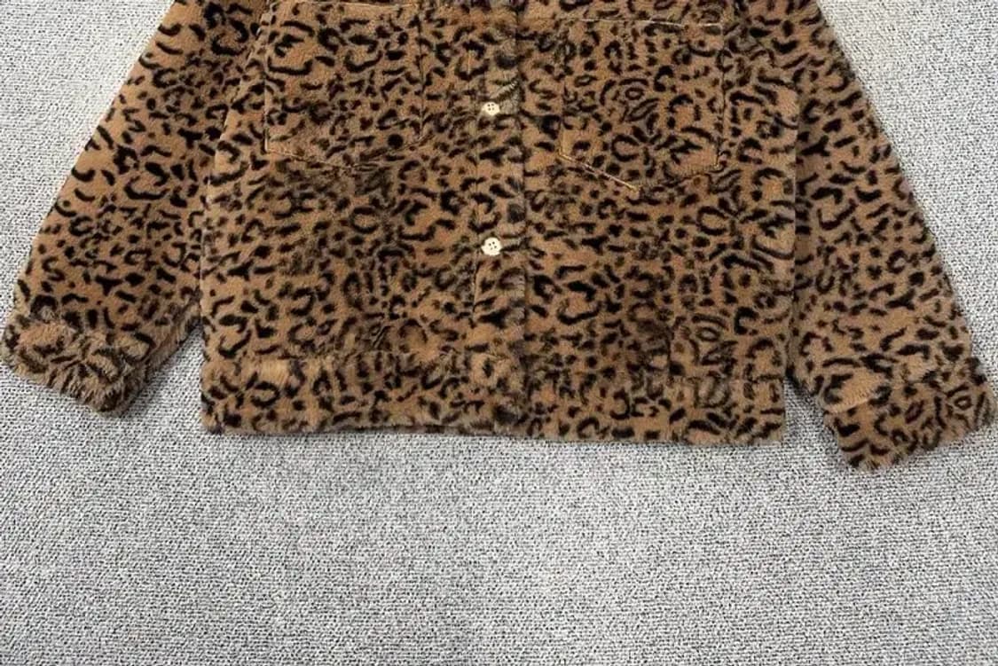 여성 빈티지 호피 무늬 뽀글이 후리스 자켓 FREE 상품이미지4