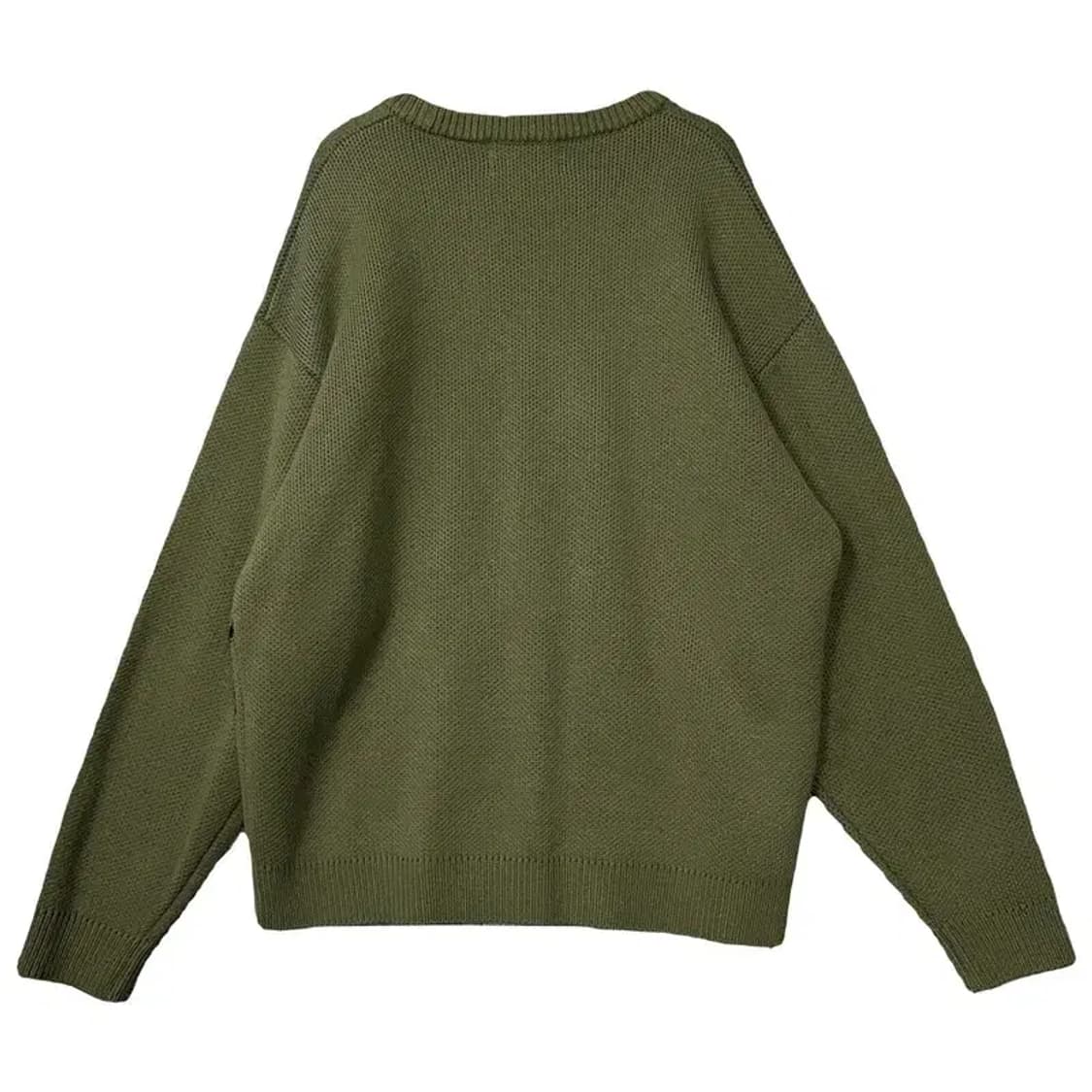 크리틱 빈티지 프린팅 카키 니트 M 상품이미지2