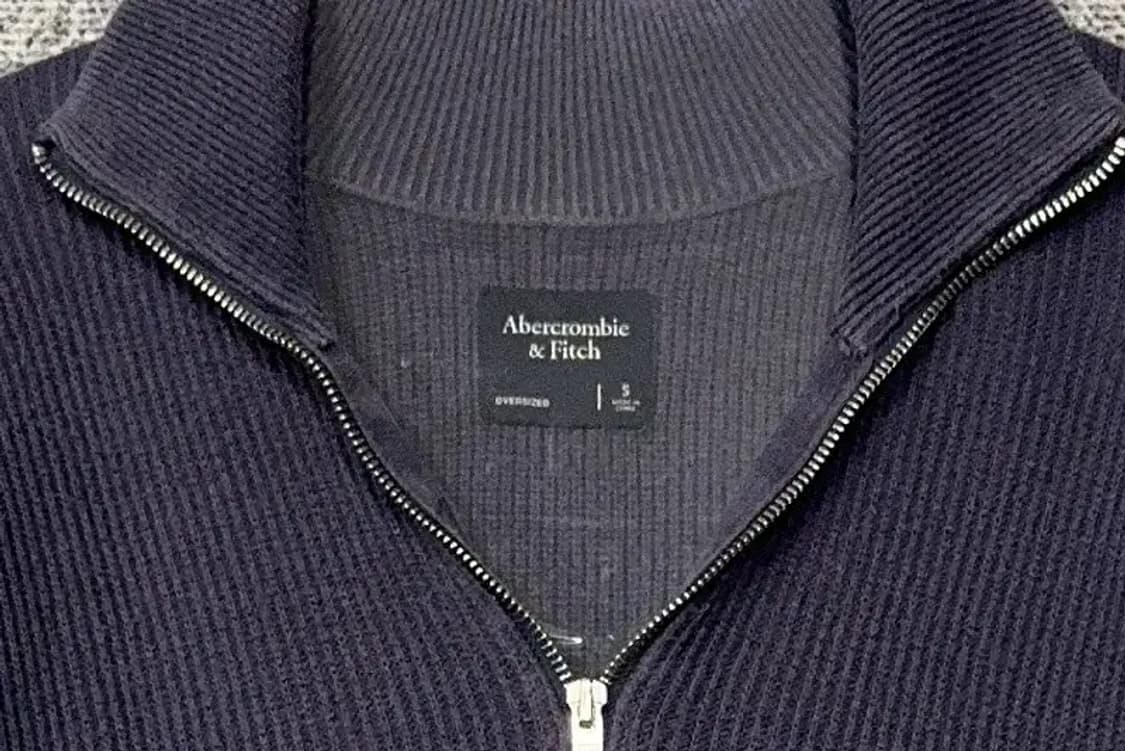 아베크롬비 네이비 캐주얼 반집업 니트 S 상품이미지5