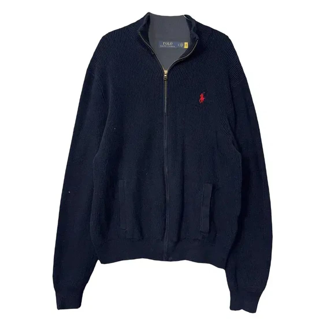 폴로 랄프로렌 네이비 로고 니트 집업 L 상품이미지1