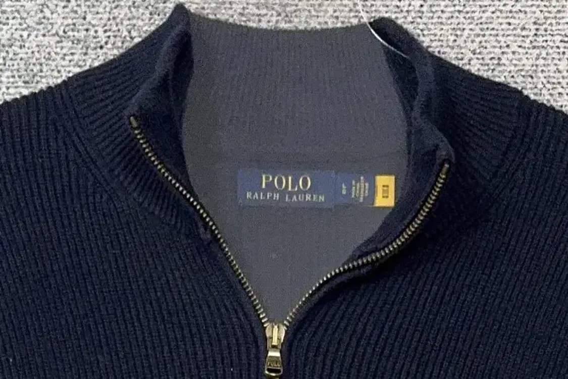 폴로 랄프로렌 네이비 로고 니트 집업 L 상품이미지5