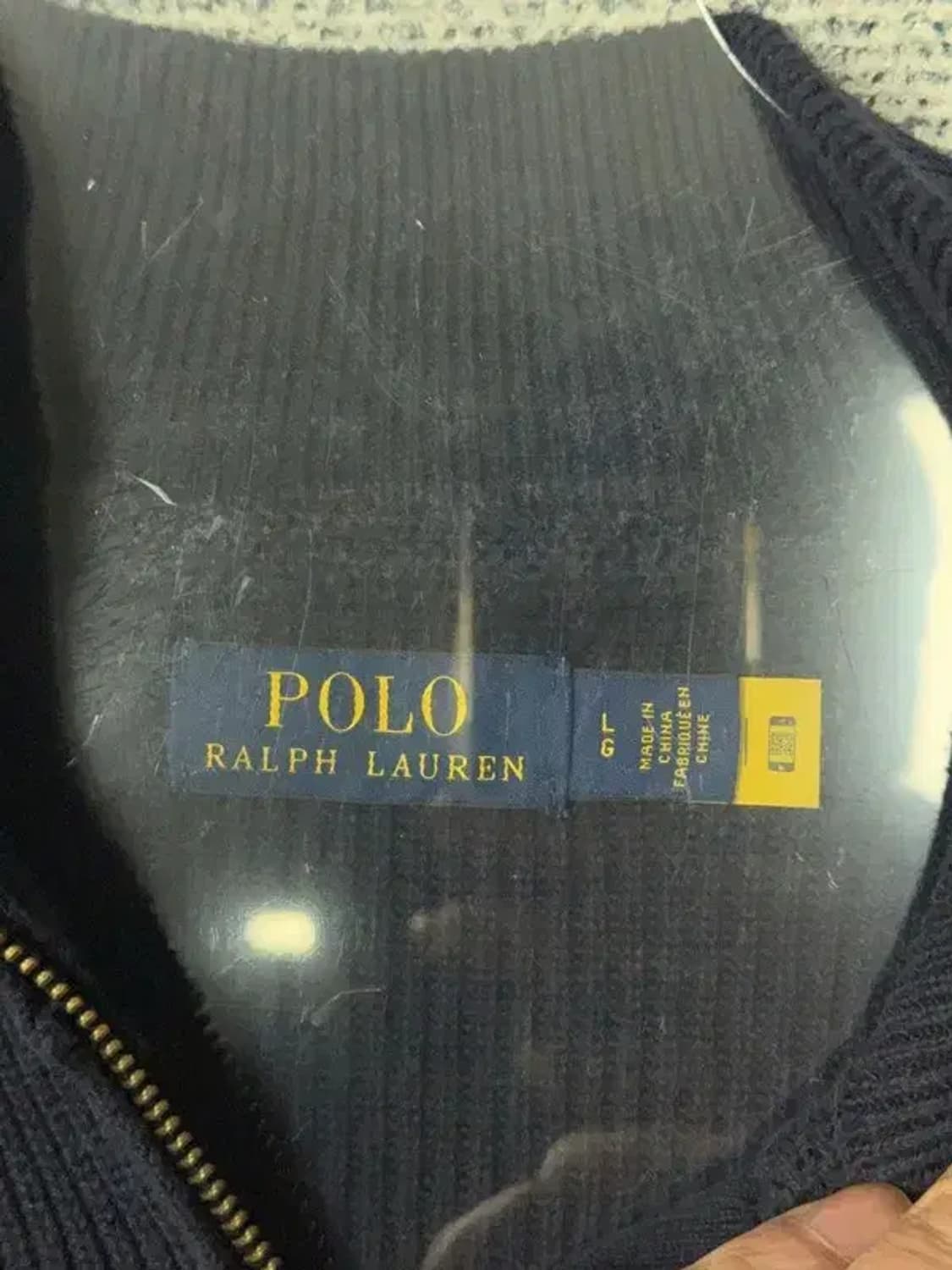 폴로 랄프로렌 네이비 로고 니트 집업 L 상품이미지7