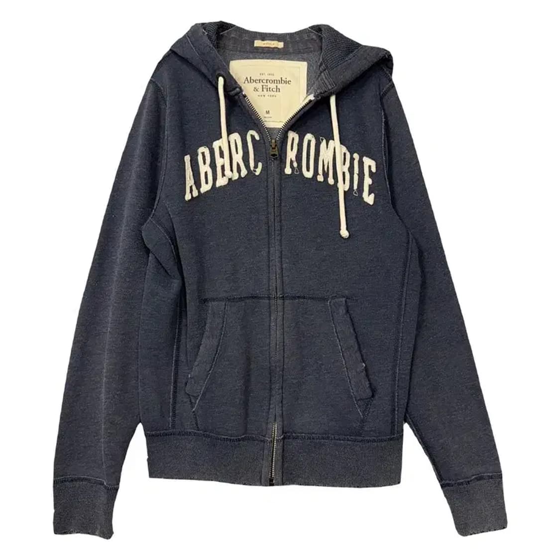 아베크롬비 Y2K 스펠 자수 하드 코튼 후드집업 M 상품이미지1