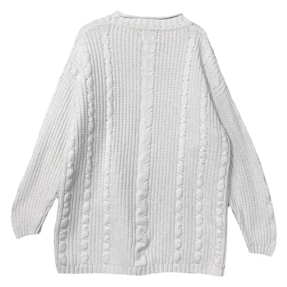 울리치 화이트 오버핏 케이블 니트 M 상품이미지2