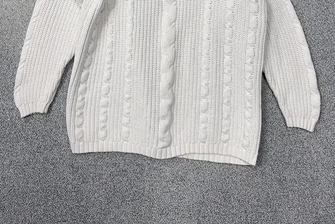 울리치 화이트 오버핏 케이블 니트 M 상품이미지4