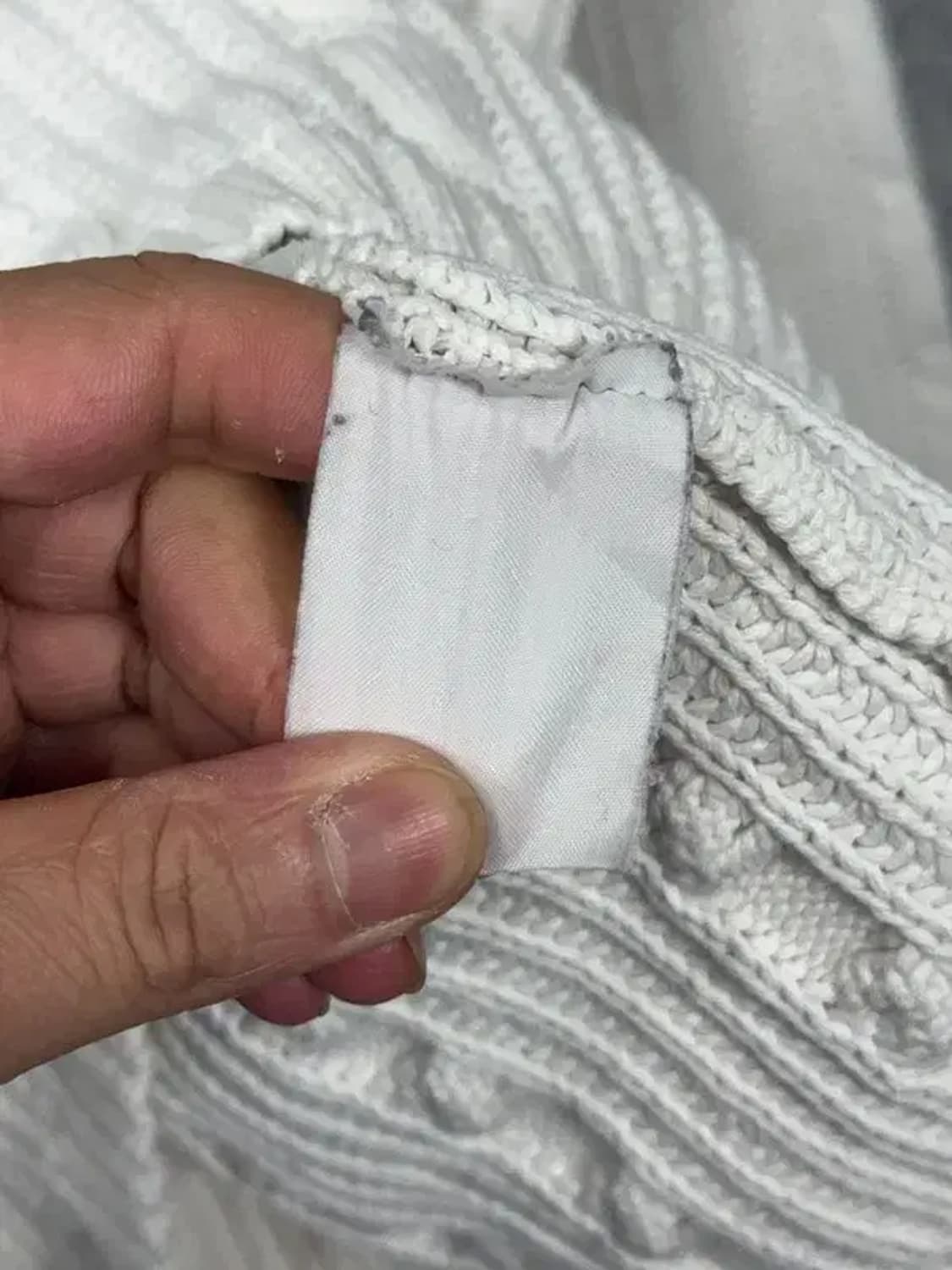 울리치 화이트 오버핏 케이블 니트 M 상품이미지8