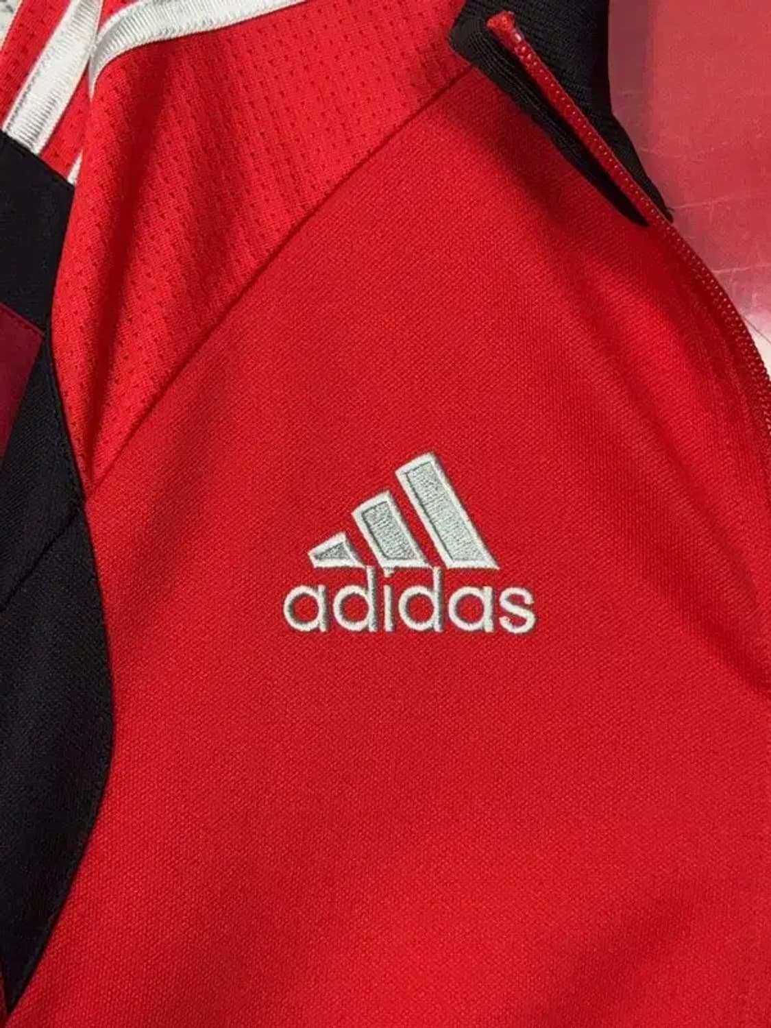 아디다스 독일 빨흰 트랙탑 집업 저지 100 상품이미지7