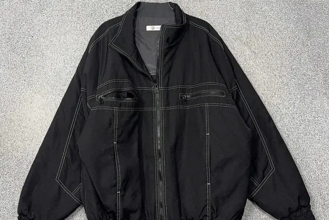 빈티지 블랙 스티치 오버핏 자켓 XL 상품이미지3