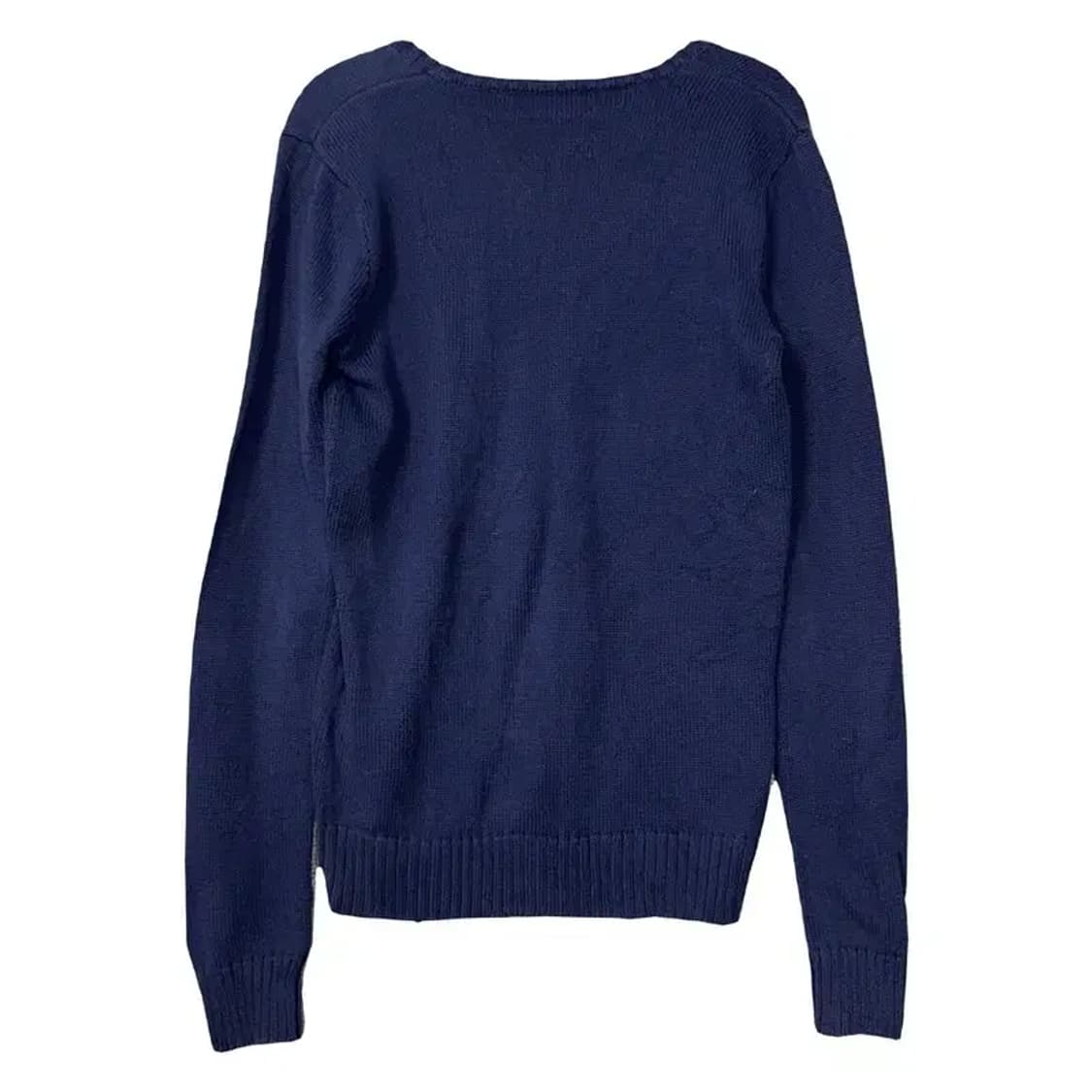 폴로 랄프로렌 금장 자수 브이넥 코튼 니트 M 상품이미지2