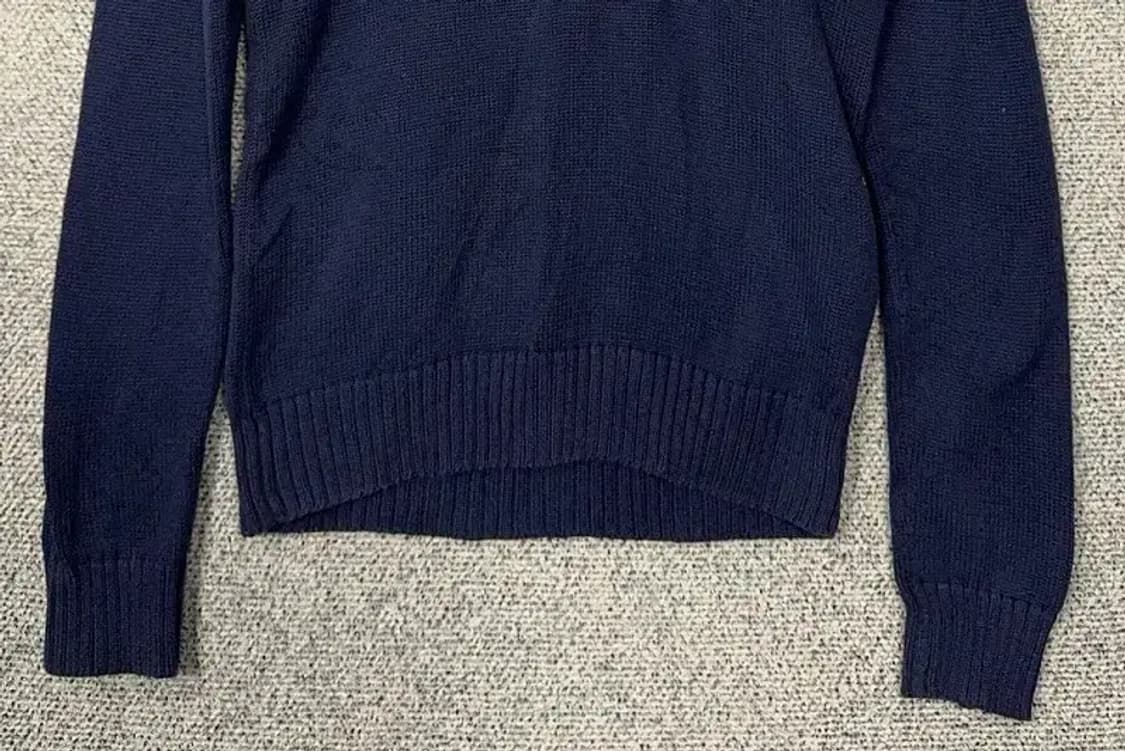 폴로 랄프로렌 금장 자수 브이넥 코튼 니트 M 상품이미지4