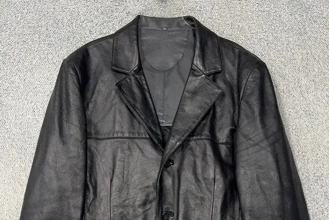 빈티지 블랙 양가죽 블레이저 XL 상품이미지3