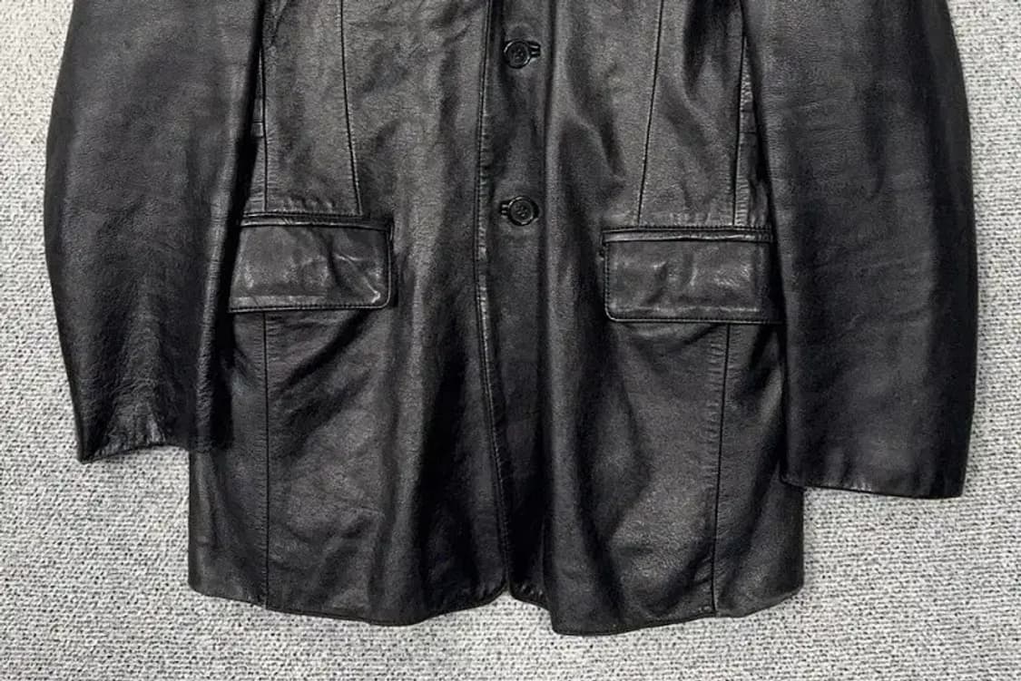 빈티지 블랙 양가죽 블레이저 XL 상품이미지4
