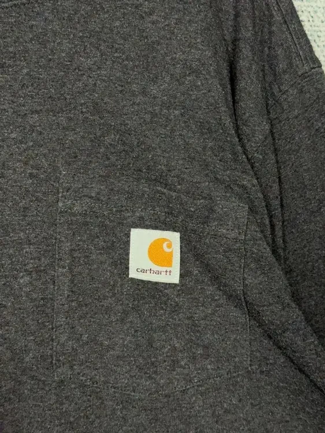 칼하트 그레이 빈티지 포켓 슬리브 긴팔티 M 상품이미지6