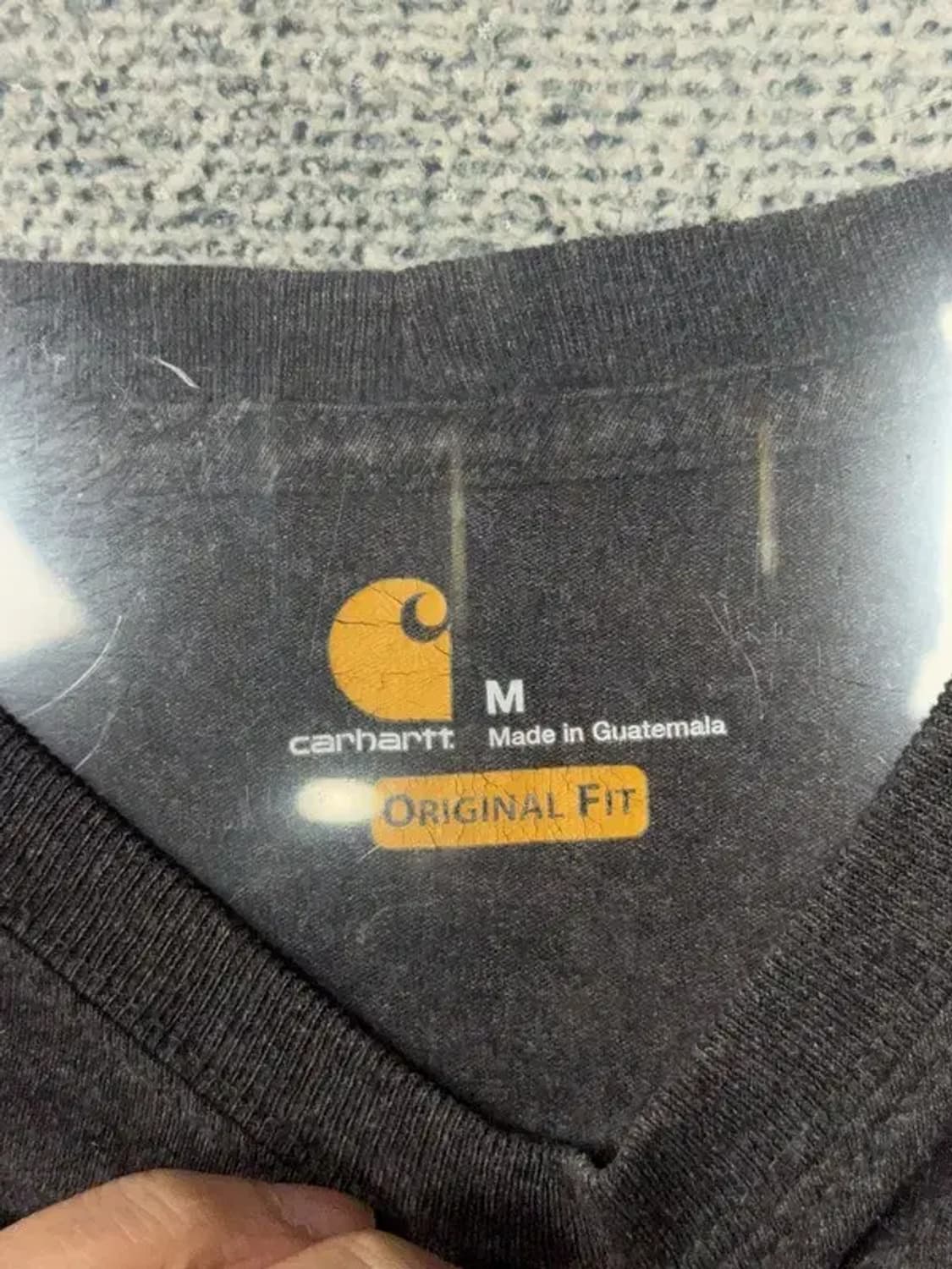 칼하트 그레이 빈티지 포켓 슬리브 긴팔티 M 상품이미지7