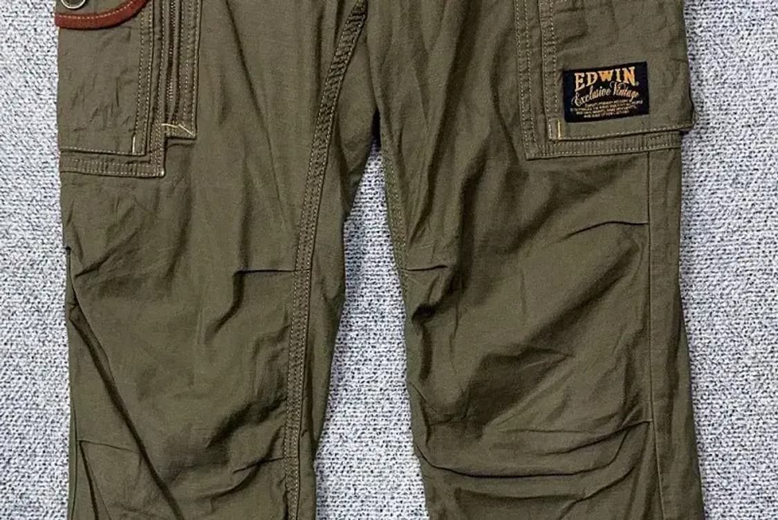 에드윈 카키 빈티지 웨스턴 카고 팬츠 S 상품이미지4