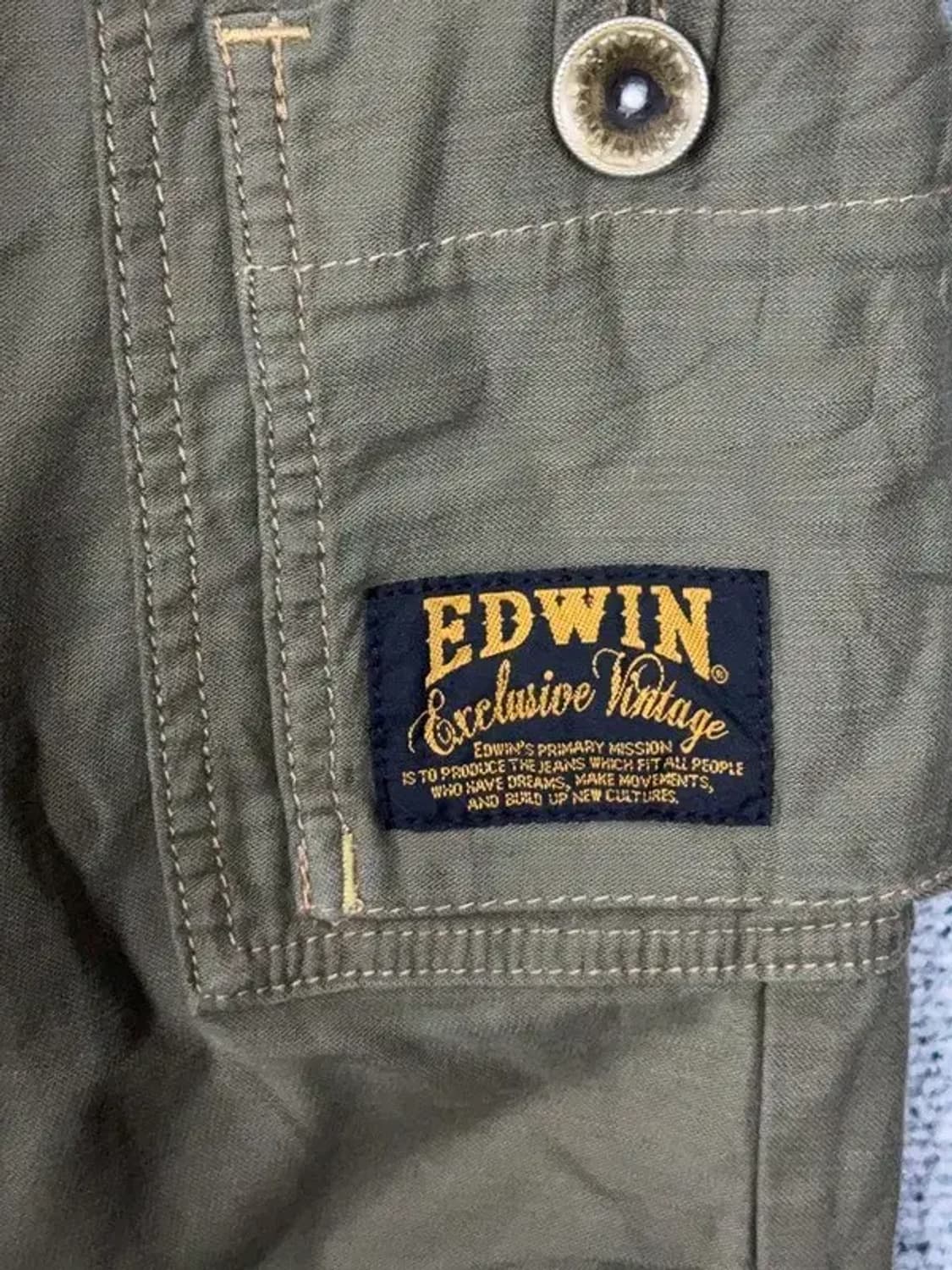 에드윈 카키 빈티지 웨스턴 카고 팬츠 S 상품이미지6