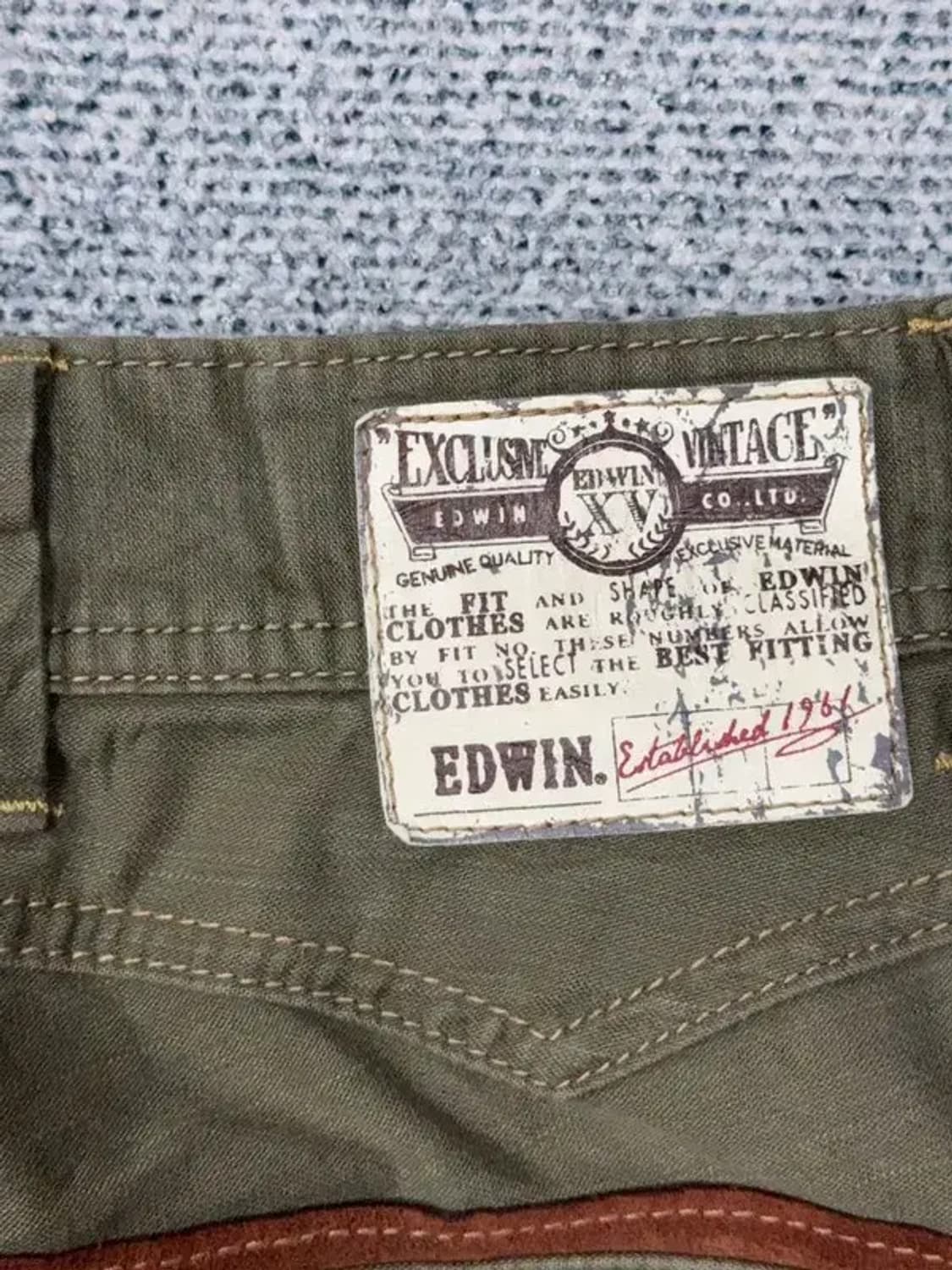 에드윈 카키 빈티지 웨스턴 카고 팬츠 S 상품이미지7
