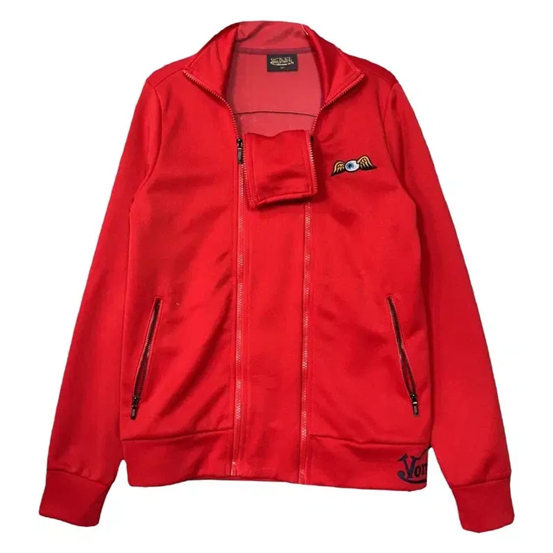 본더치 2-ZIP 빈티지 레드 트랙탑 집업 저지 100 상품이미지1