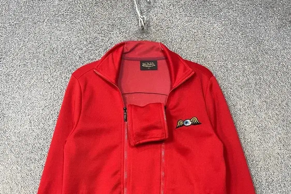 본더치 2-ZIP 빈티지 레드 트랙탑 집업 저지 100 상품이미지3