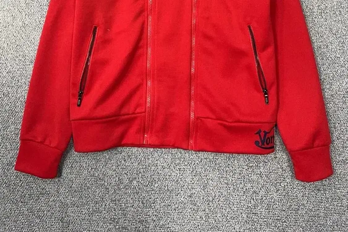 본더치 2-ZIP 빈티지 레드 트랙탑 집업 저지 100 상품이미지4