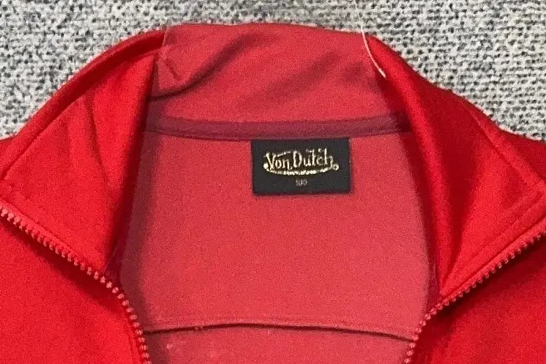 본더치 2-ZIP 빈티지 레드 트랙탑 집업 저지 100 상품이미지5