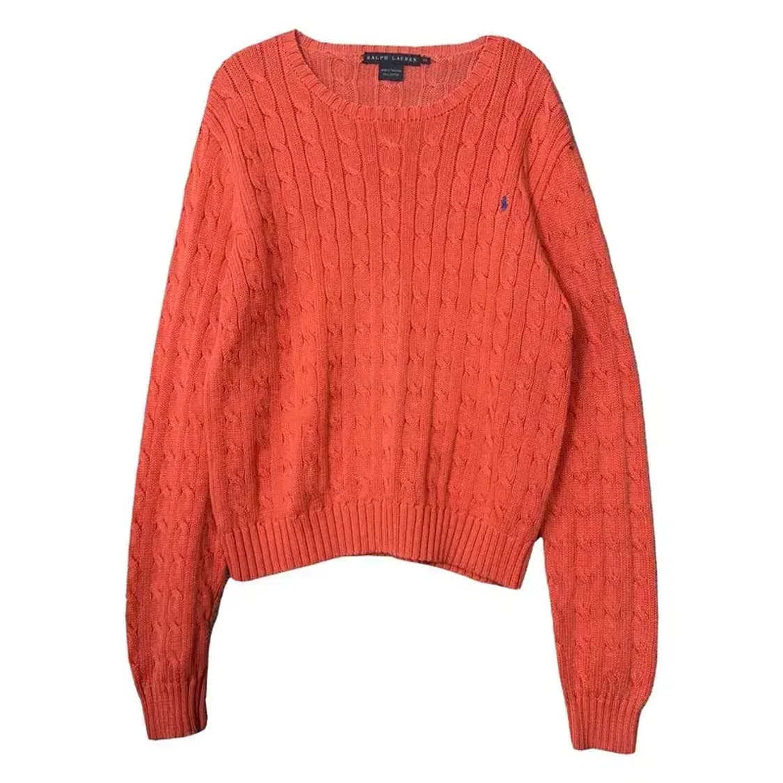폴로 랄프로렌 로고 코랄 꽈배기 니트 XL 상품이미지1