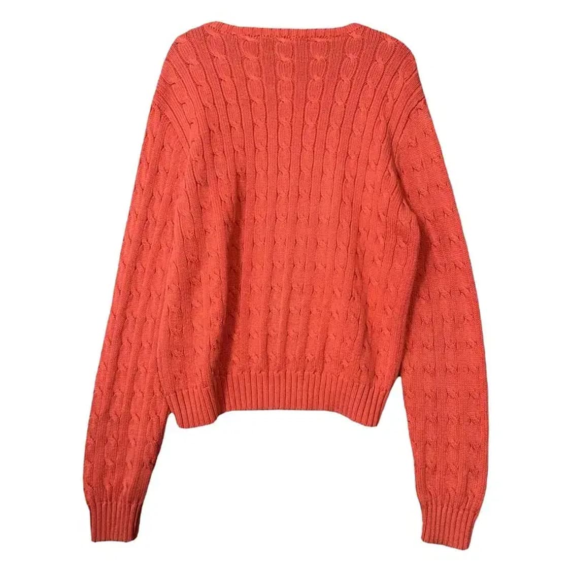 폴로 랄프로렌 로고 코랄 꽈배기 니트 XL 상품이미지2