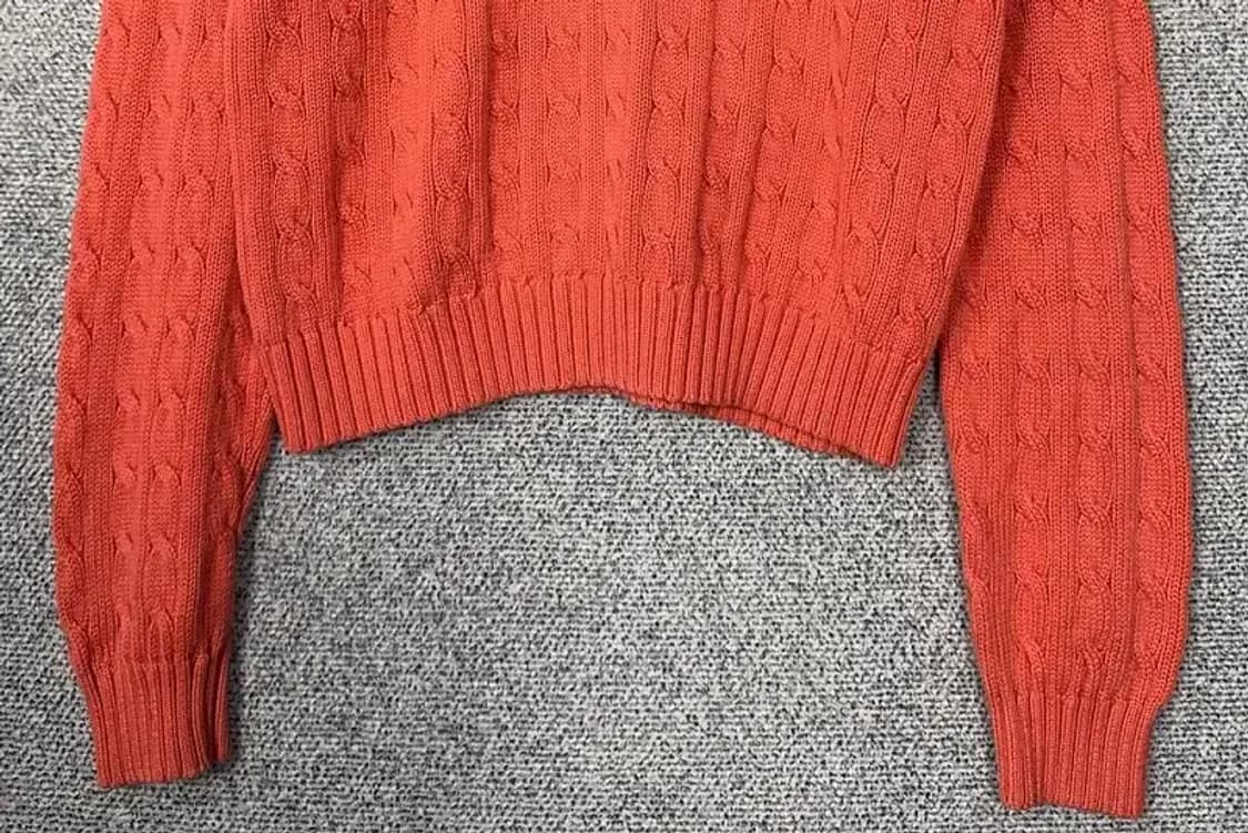 폴로 랄프로렌 로고 코랄 꽈배기 니트 XL 상품이미지4