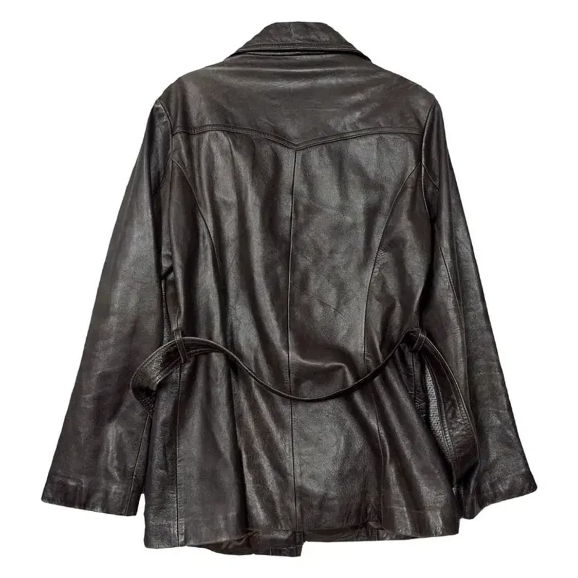 빈티지 브라운 가죽 코트 자켓 66 상품이미지2