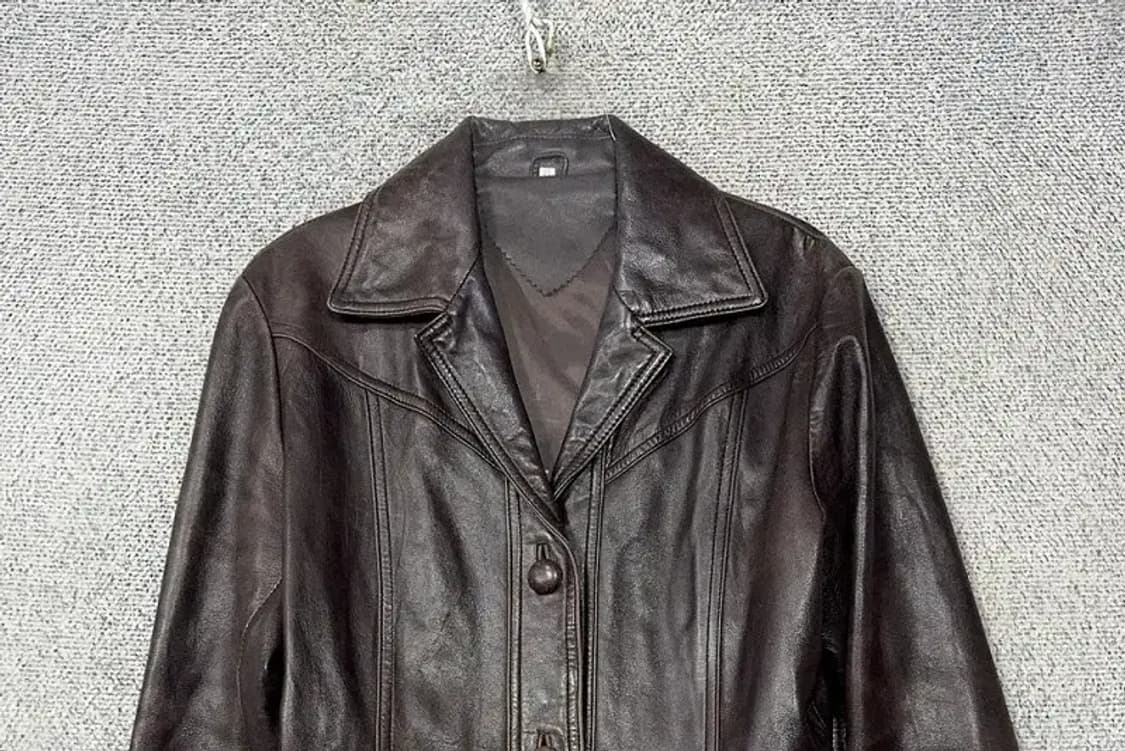 빈티지 브라운 가죽 코트 자켓 66 상품이미지3