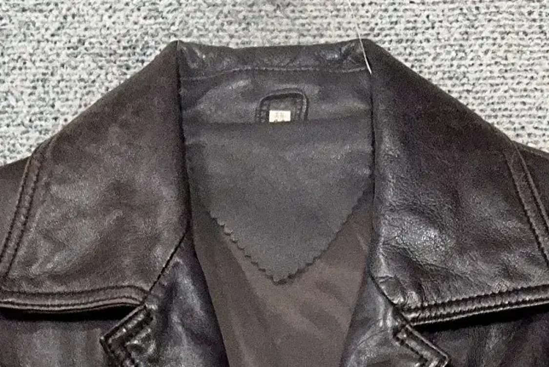 빈티지 브라운 가죽 코트 자켓 66 상품이미지5