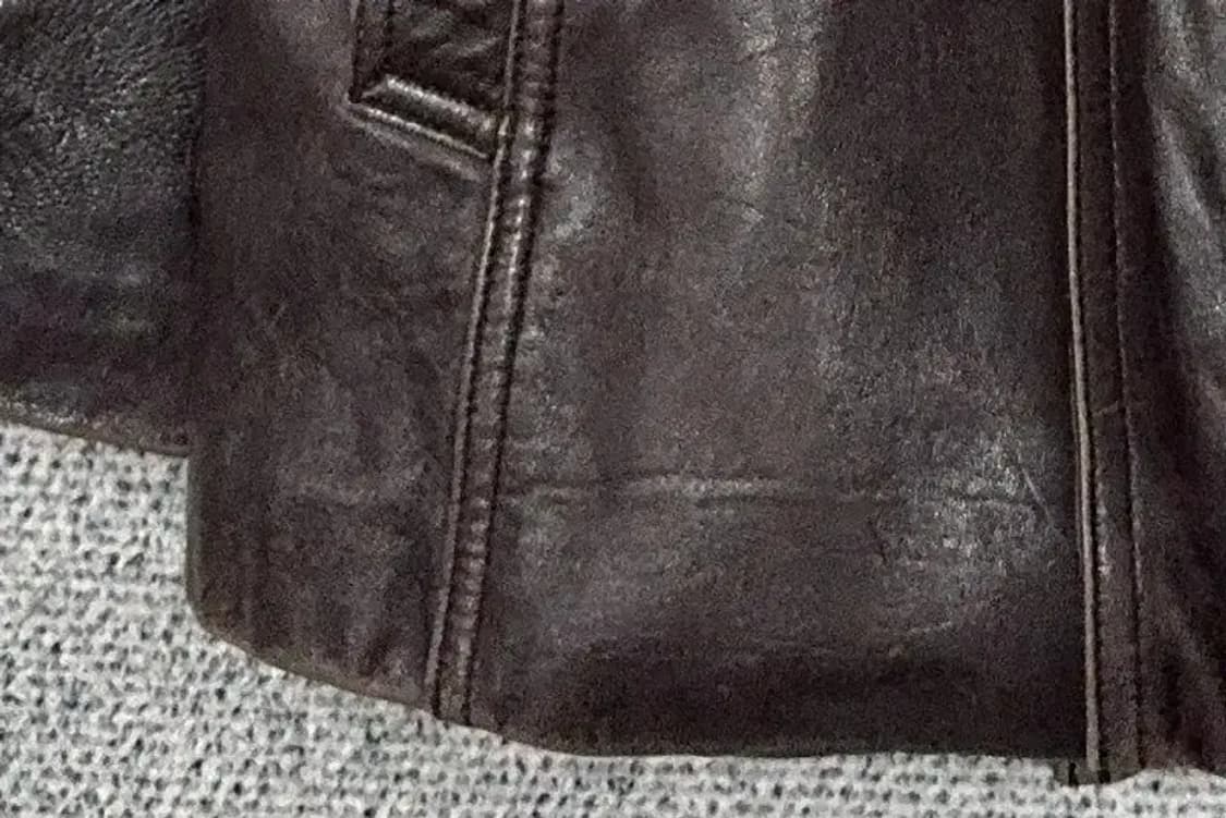 빈티지 브라운 가죽 코트 자켓 66 상품이미지6