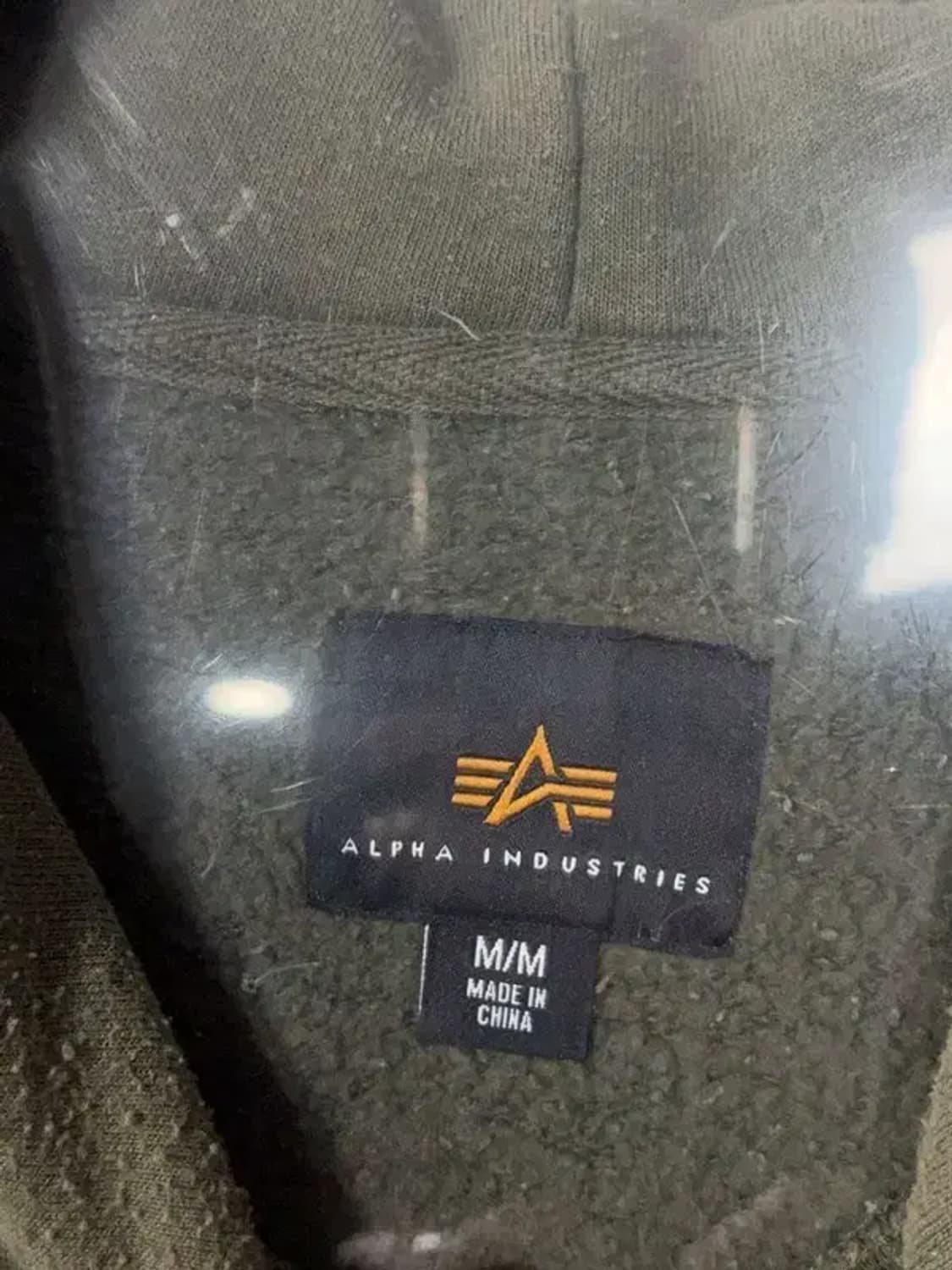 알파 인더스트리 프린팅 카키 후드티 M/M 상품이미지8