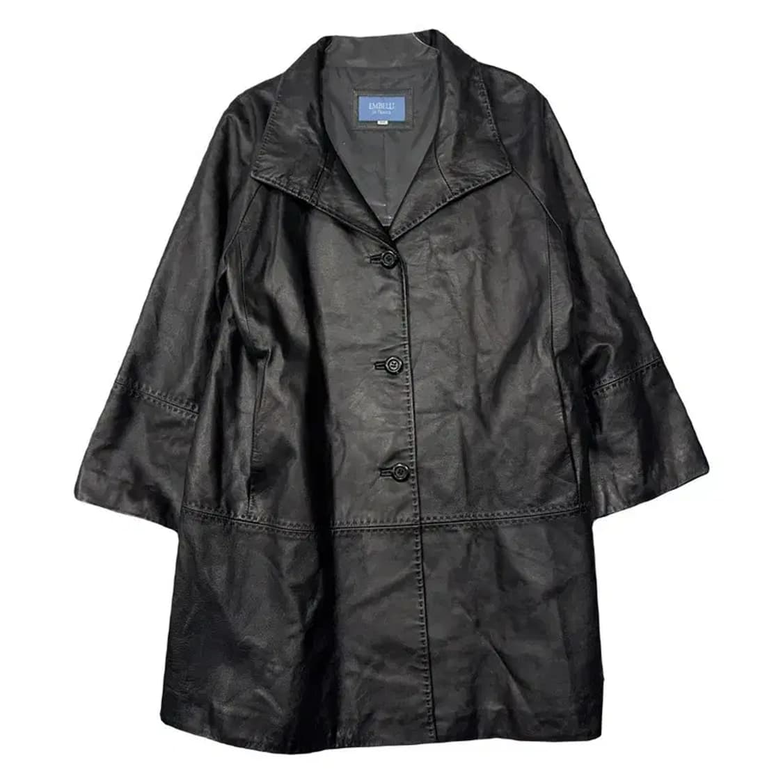 빈티지 블랙 양가죽 코트 66 상품이미지1