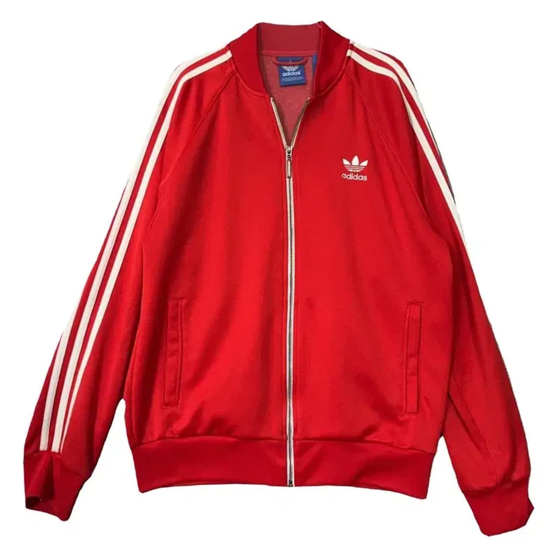 아디다스 오버 사이즈 빨흰 트랙탑 집업 저지 110 상품이미지1