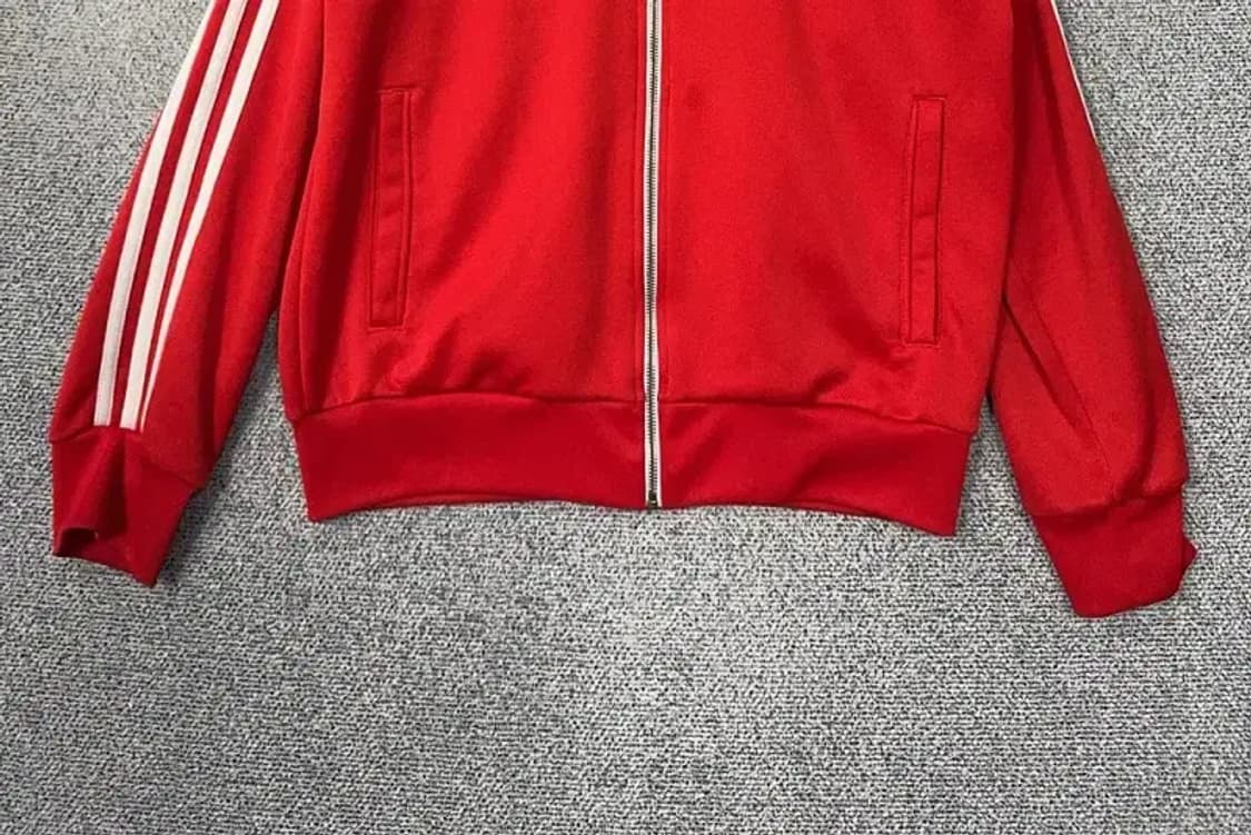아디다스 오버 사이즈 빨흰 트랙탑 집업 저지 110 상품이미지4