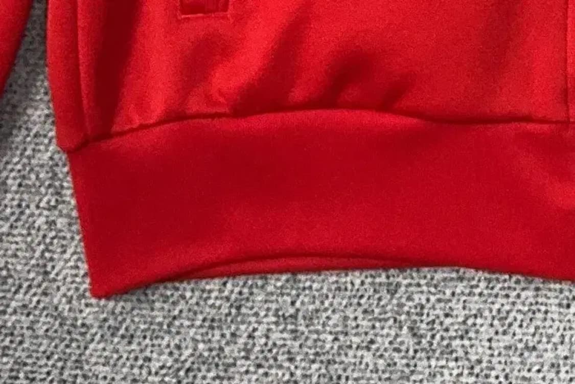 아디다스 오버 사이즈 빨흰 트랙탑 집업 저지 110 상품이미지5