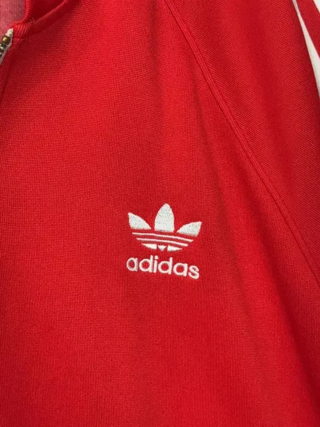 아디다스 오버 사이즈 빨흰 트랙탑 집업 저지 110 상품이미지6