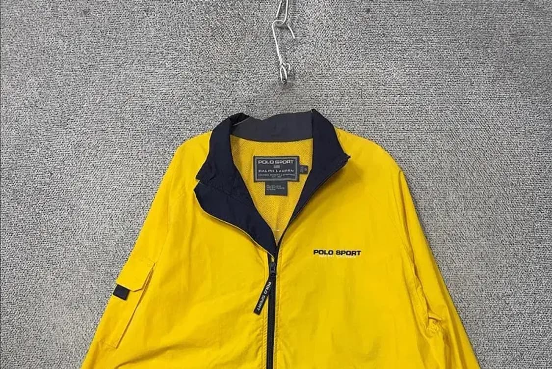 [새상품]폴로 랄프로렌 옐로우 로고 올드스쿨 바람막이 S 상품이미지3