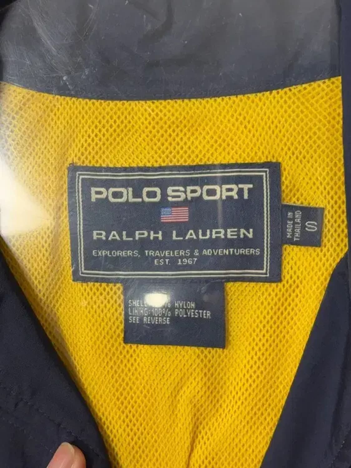 [새상품]폴로 랄프로렌 옐로우 로고 올드스쿨 바람막이 S 상품이미지8