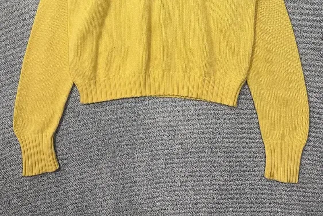폴로 오버 핏 옐로우 코튼 니트 L 상품이미지4