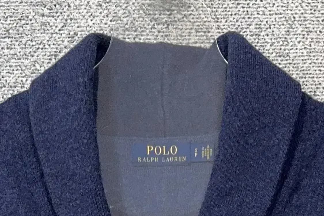 폴로 랄프로렌 네이비 숄카라 니트 가디건 S 상품이미지5