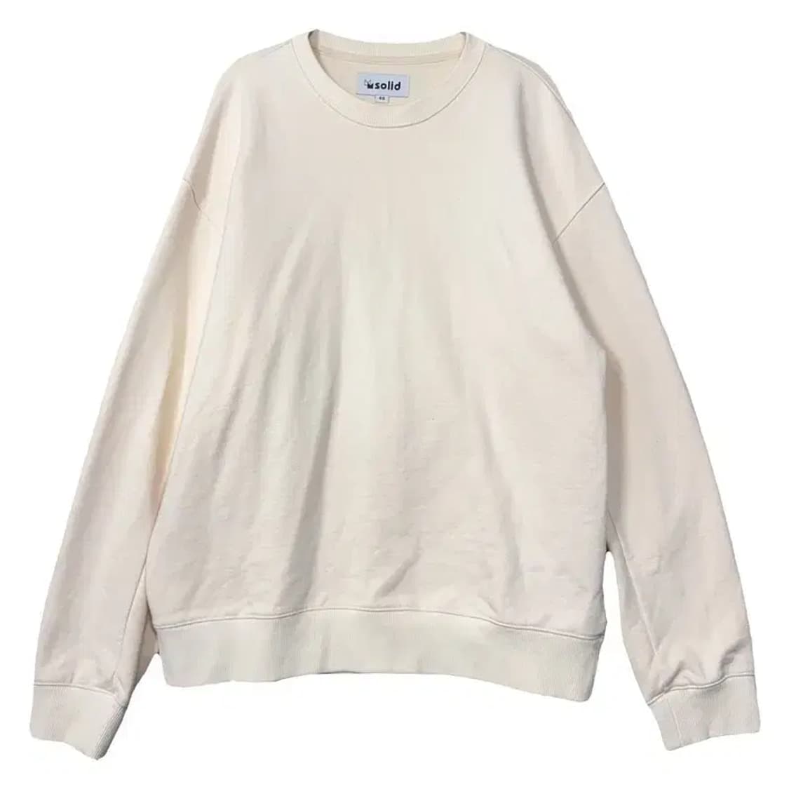 솔리드 옴므 캐주얼 백 스펠 로고 맨투맨 95 상품이미지2